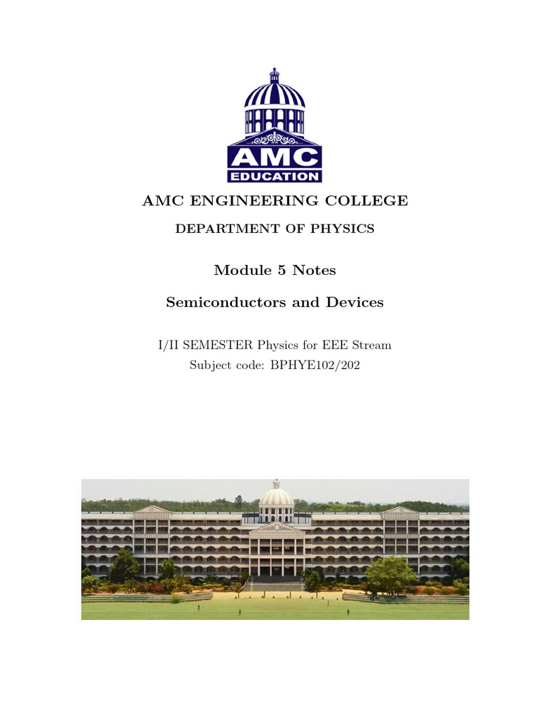 Module 5: Semiconductors for EEE | PDF | Semiconductors | Doping ...