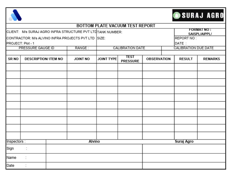 Bottom Plate Vacuum Test Report | PDF | Technology & Engineering