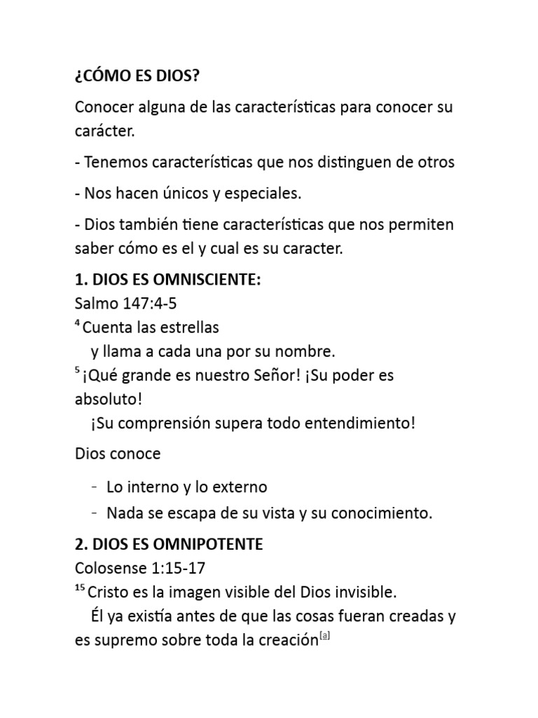 CÓMO ES DIOS | PDF