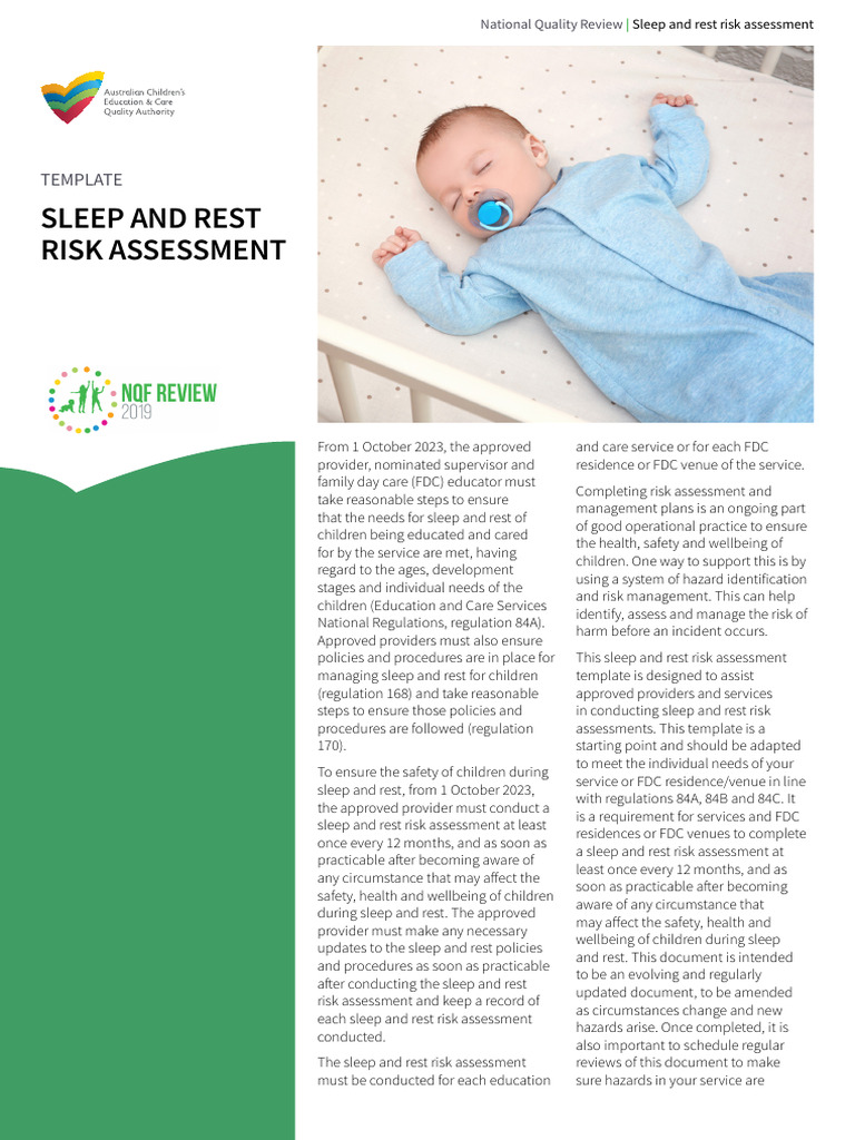 Sleep Risk Assessment Guide | PDF | Risk | Risk Assessment