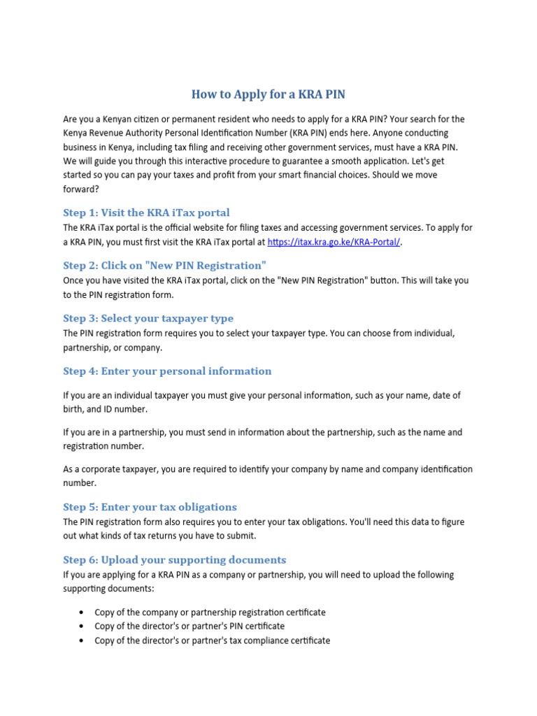 how-to-apply-for-kra-pin-download-free-pdf-taxpayer-identity-document