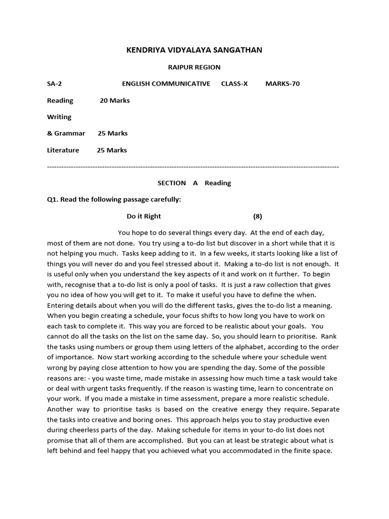 X english 2 saii qp 2014 15 download free pdf time management