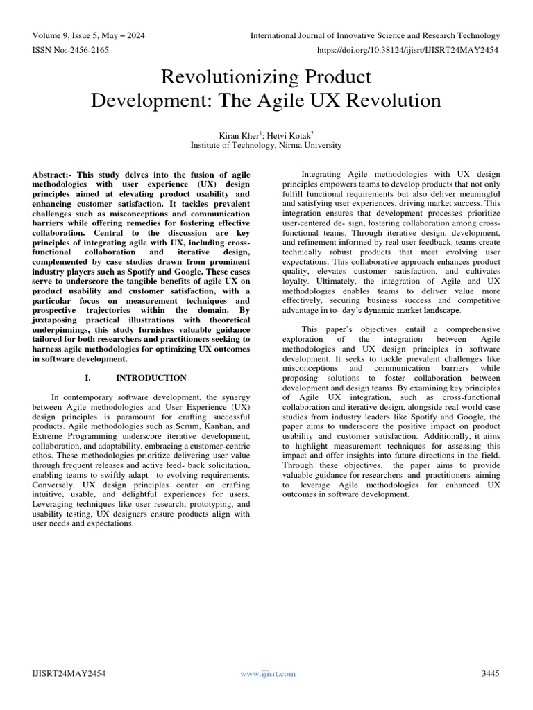 Revolutionizing Product Development: The Agile UX Revolution | PDF ...