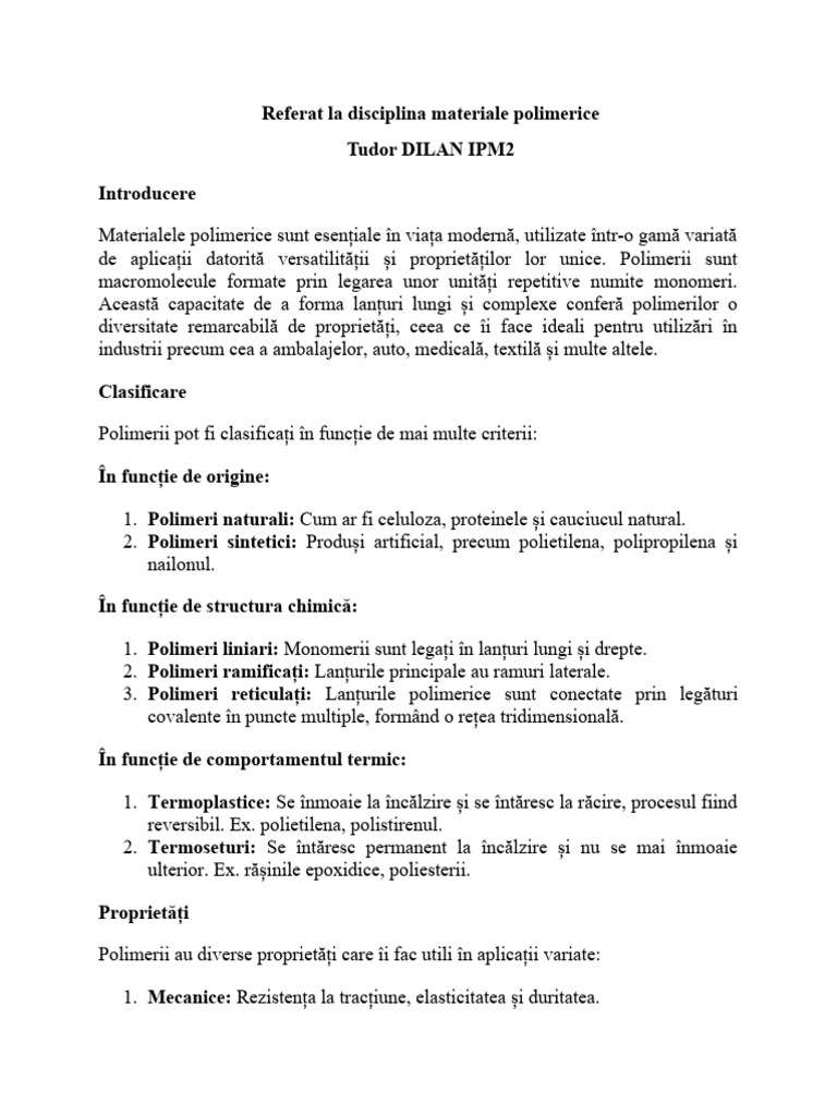 Materiale Polimerice IPM2 | PDF