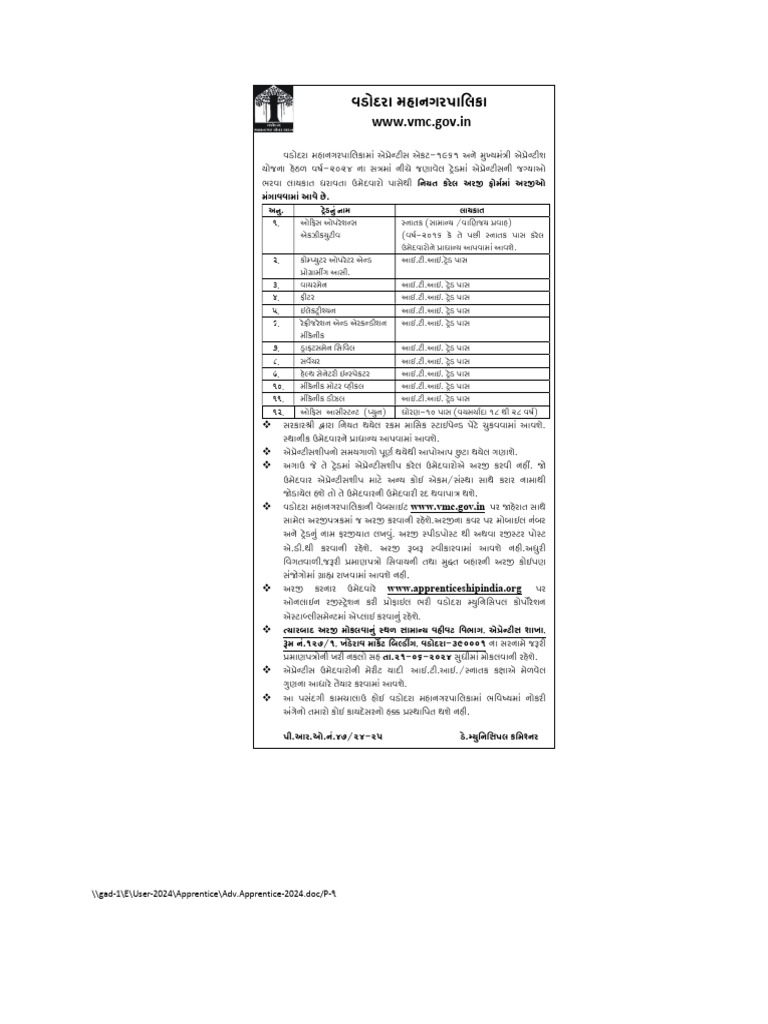 APPRENTICE HIRING FY 2026 JOB DETAILS intelligence overview