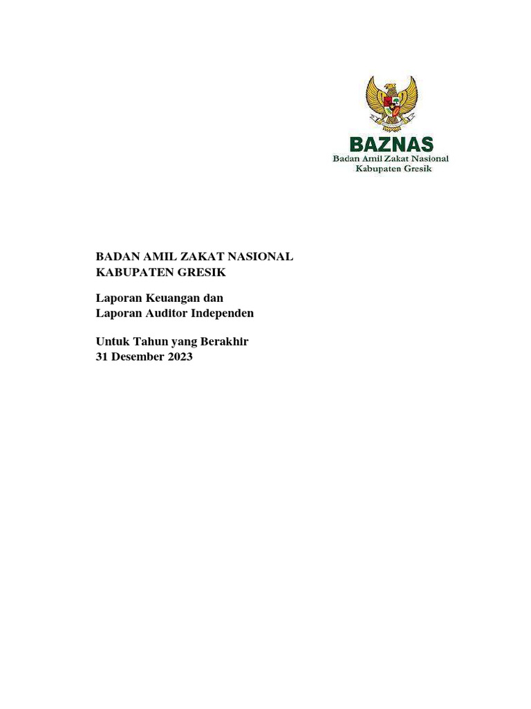Laporan Keuangan Tahun 2023 Audit Kap Pdf