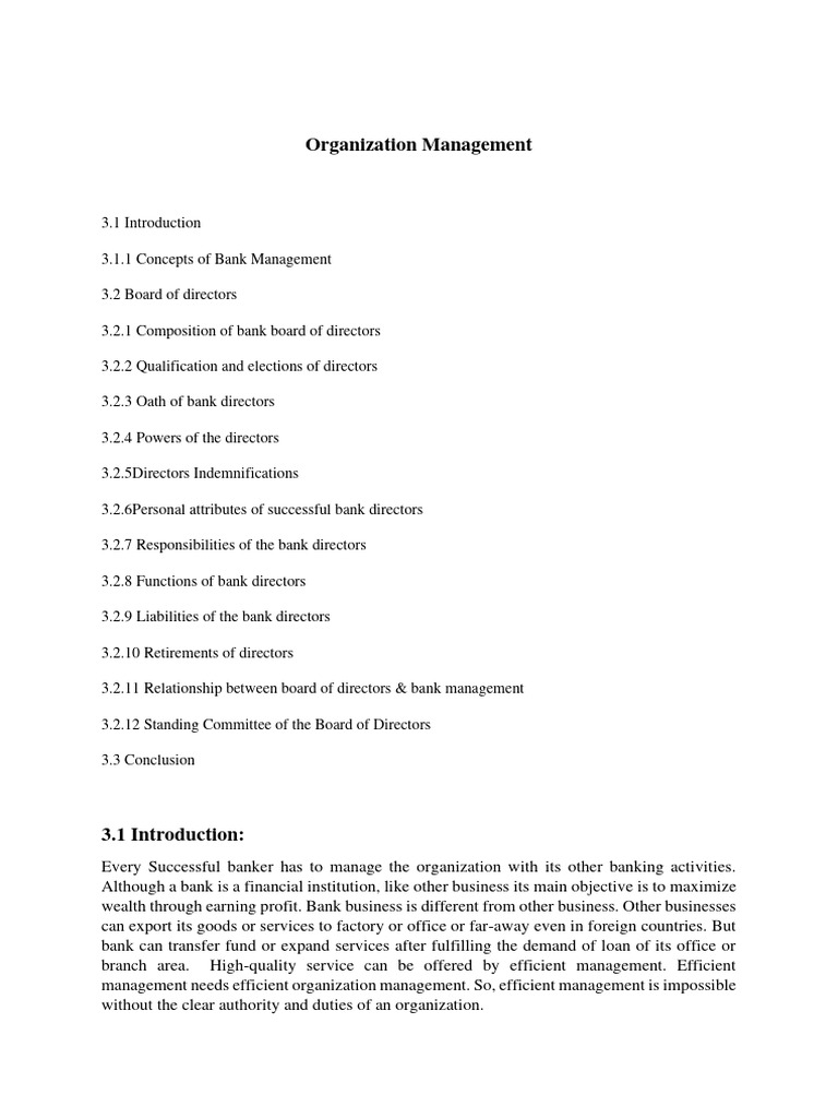 Organisation Management Download Free Pdf Banks Legal Liability