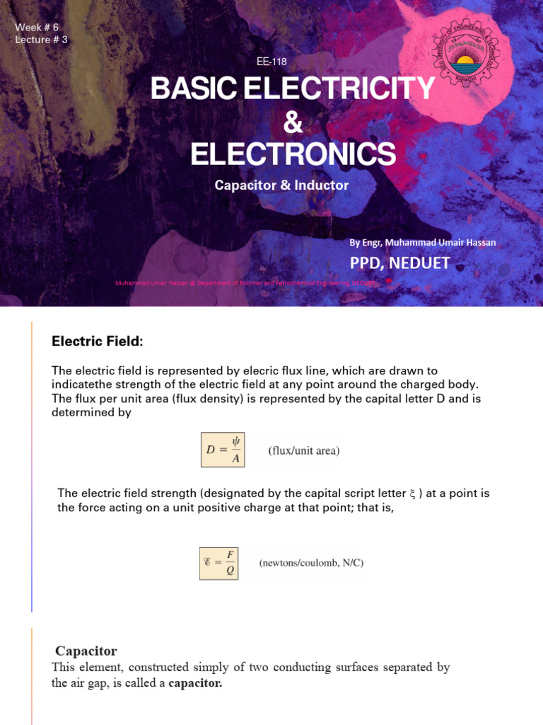 Week 6 Lecture 3 Capacitor And Inductor Pdf Capacitor Inductor