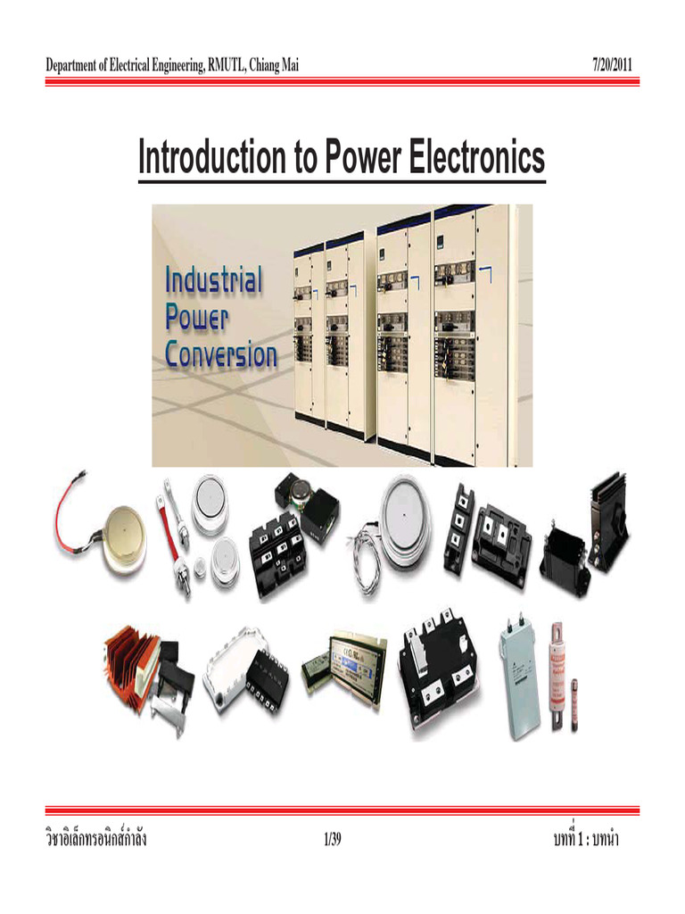 01 Introduction To Power Electronics1 | PDF | Manufactured Goods ...