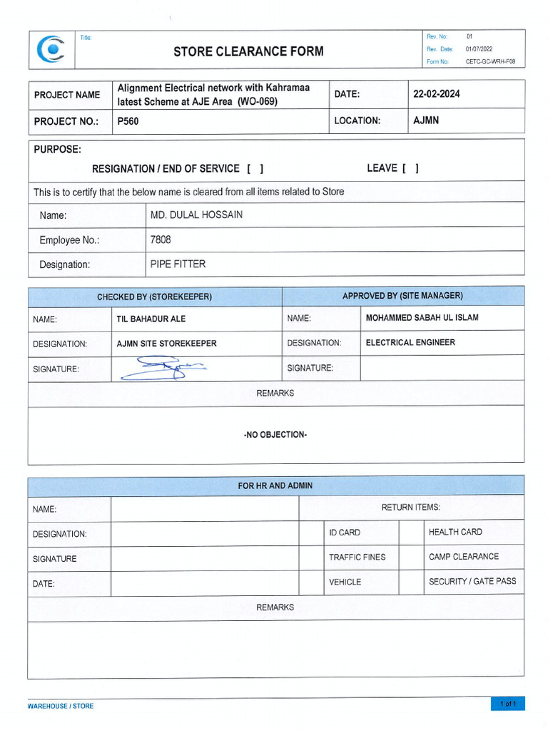 Dullal Hossain-Store Clearance | PDF