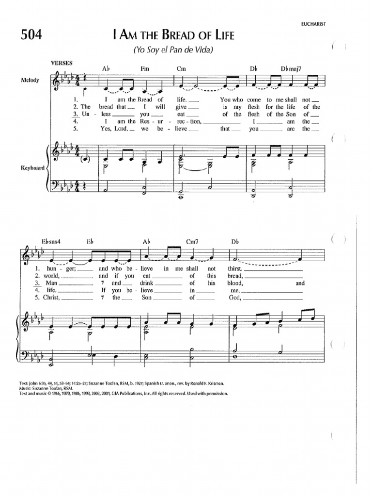 letras de john michael talbot i am the bread of life