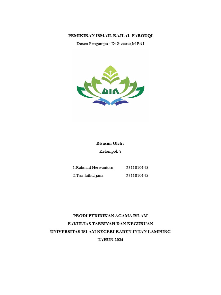 Pemikiran Ismail Raji Al | PDF | Ilmu Sosial | Filsafat