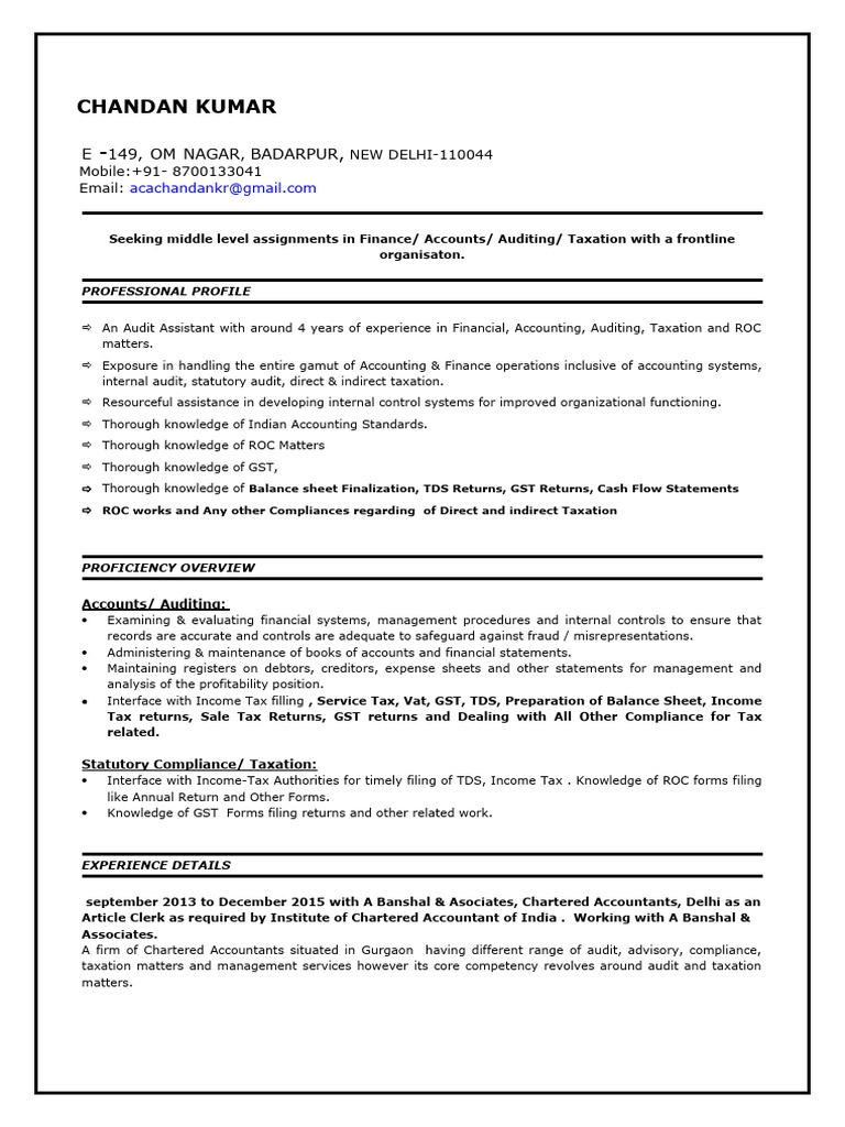 Chandan Kumar | PDF | Taxes | Audit