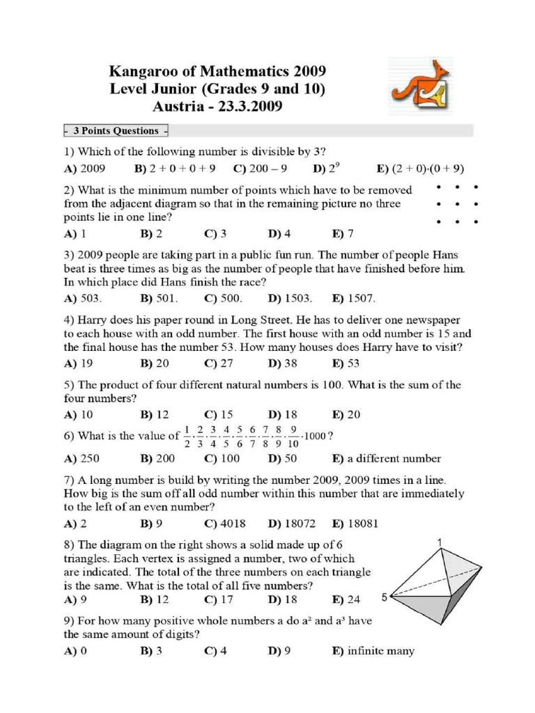 Math kangaroo | PDF
