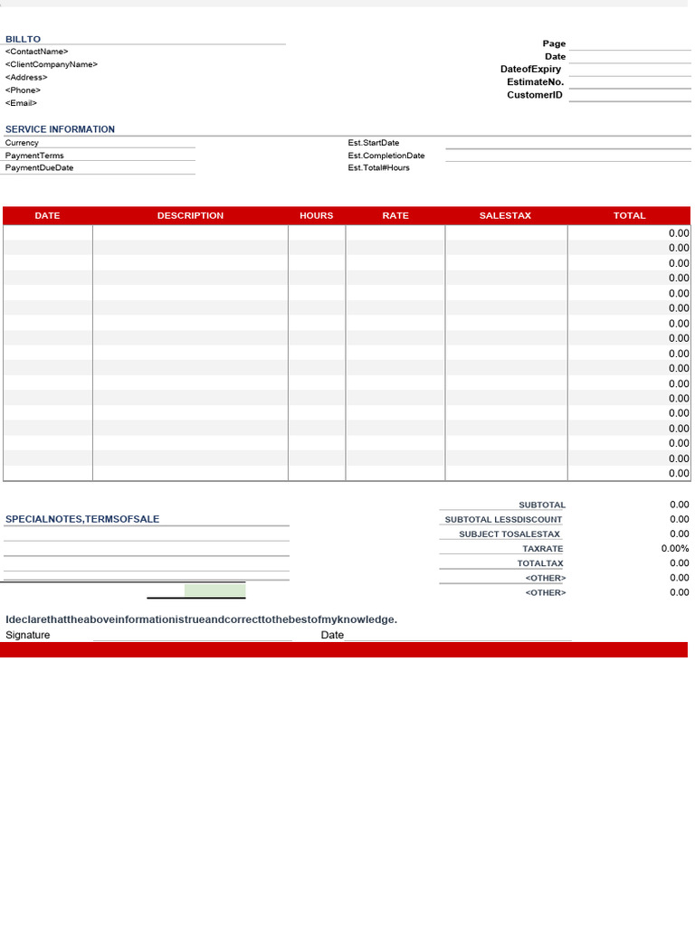 Free Travel Agency Invoice Template PDF