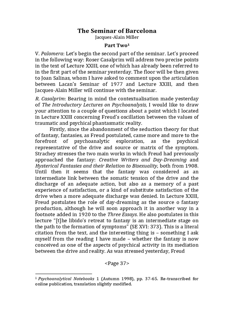 Microsoft Word Miller Seminar of Barcelona Part Two | Download Free PDF ...