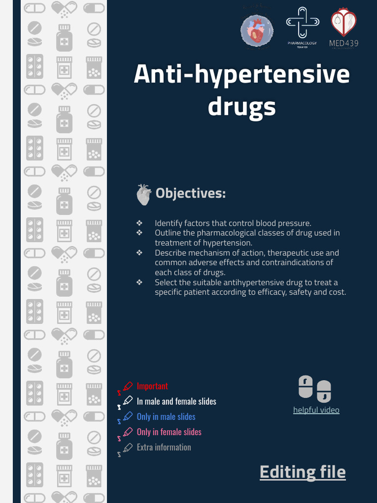 Antihypertensive Drugs Overview and Use | PDF | Angiotensin | Hypertension