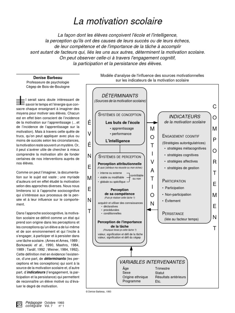 Barbeau Denise 07 1 | PDF | Motivant | Motivation
