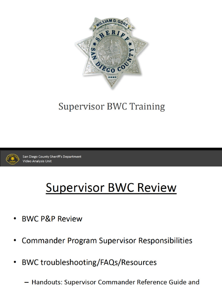 Department Supervisor Training | PDF