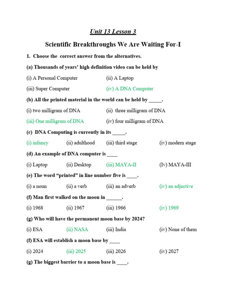 Unit 13 Lesson 3