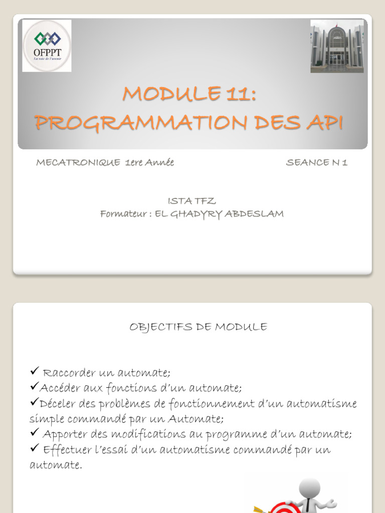Programmation des API en Mécatronique | PDF | Capteur | Automate ...