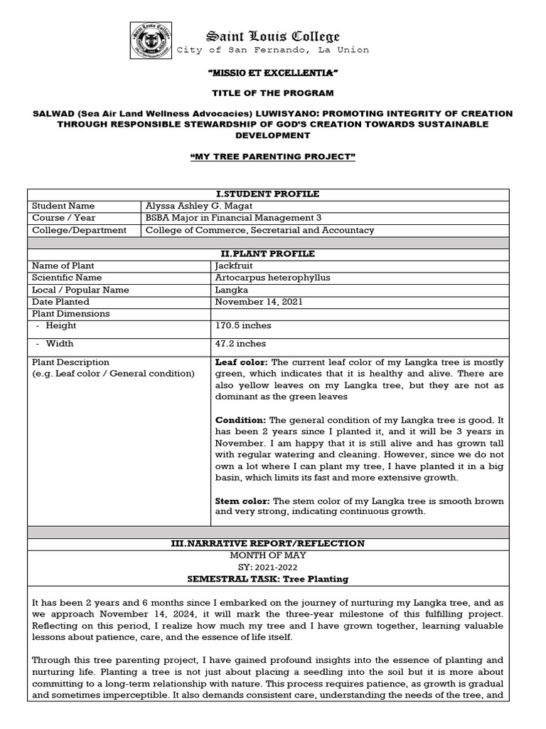 MAGAT, Alyssa Ashley G. (Tree Parenting) | PDF | Trees | Ecological Resilience