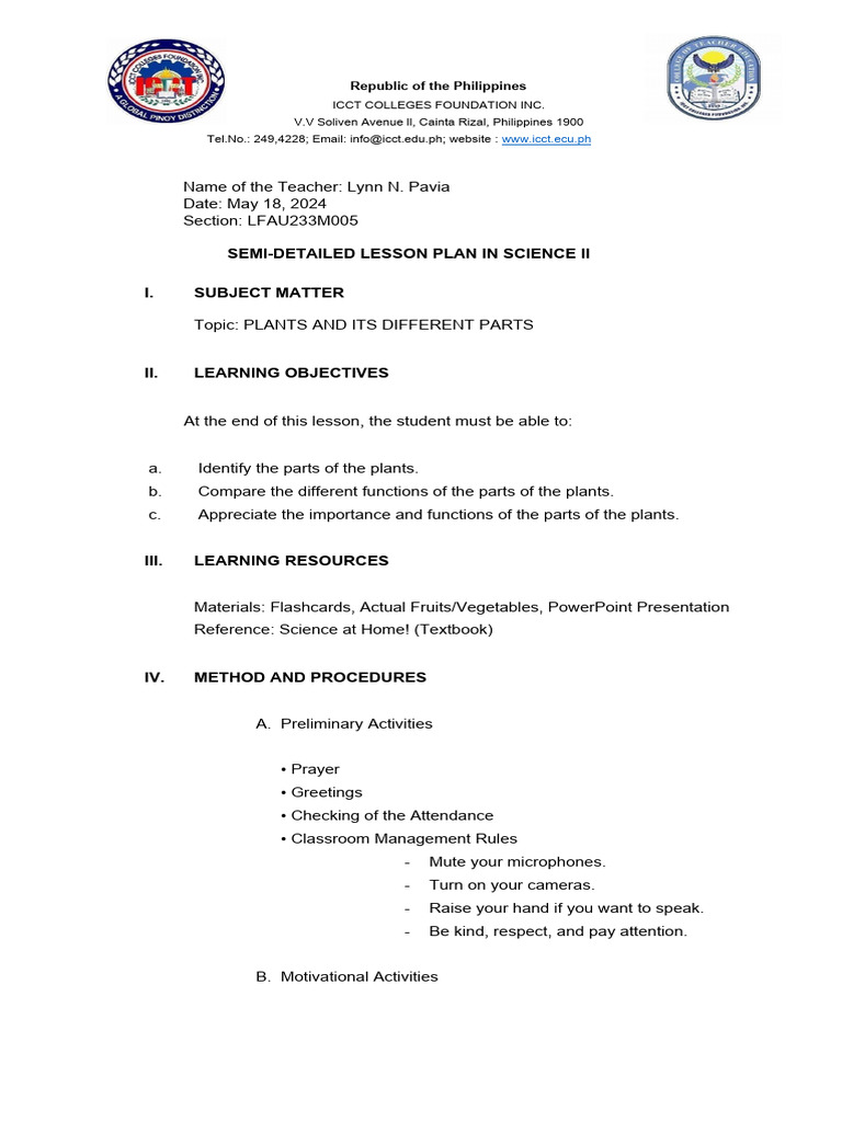 (LNP) - Science Grade 2 Lesson Plan | PDF | Seed | Plants