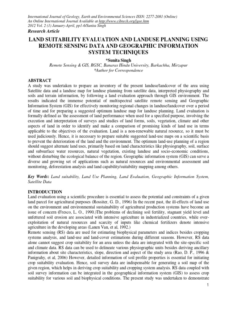 Land Suitability | PDF | Geographic Information System | Soil