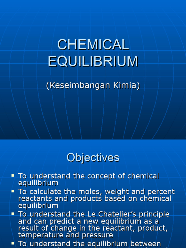 5 Chemical Equilibrium Pdf Chemical Equilibrium Chemical Reactions