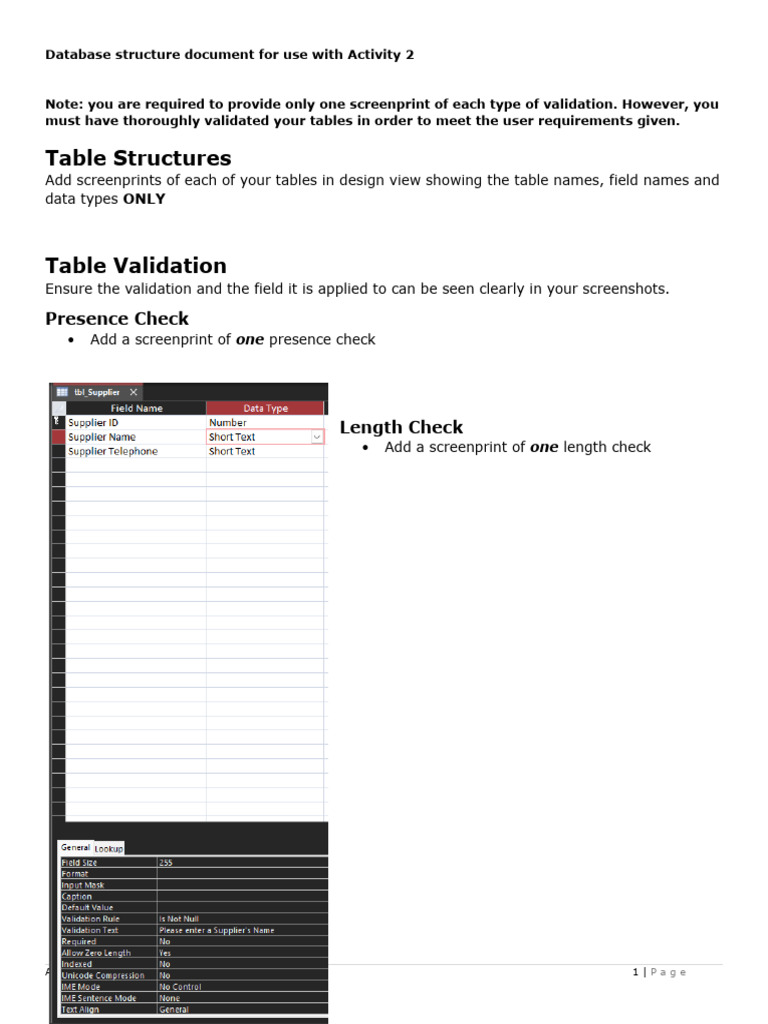 Database Structure and Validation Guide | PDF