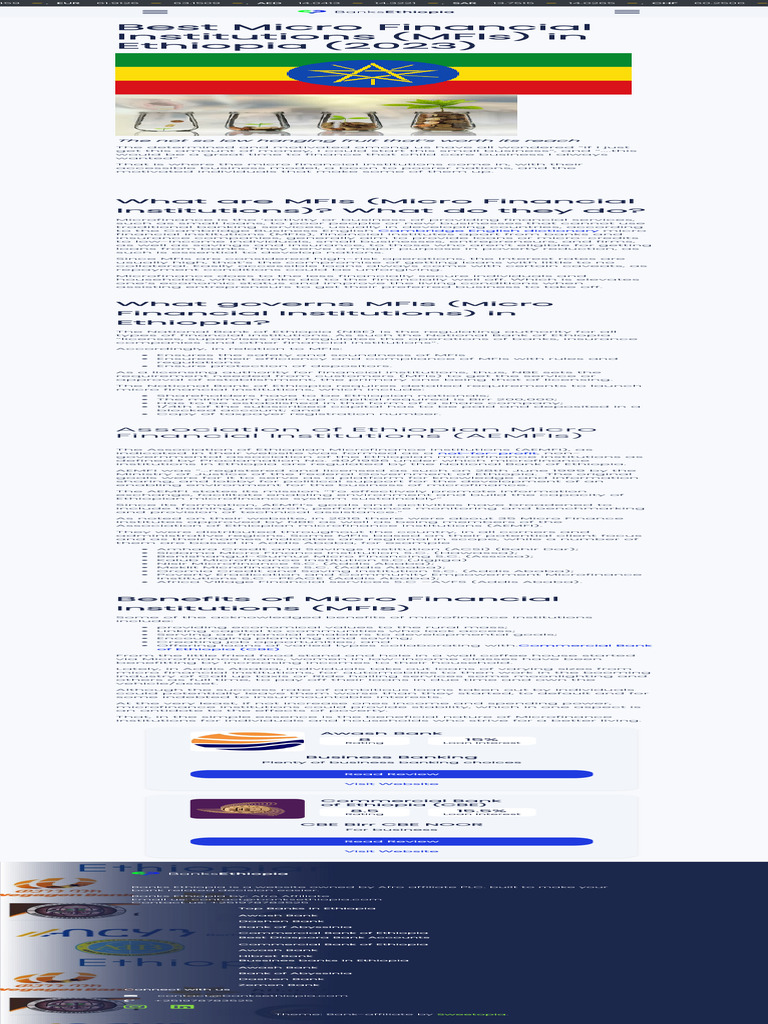 What Is Microfinance Institutions Mfis