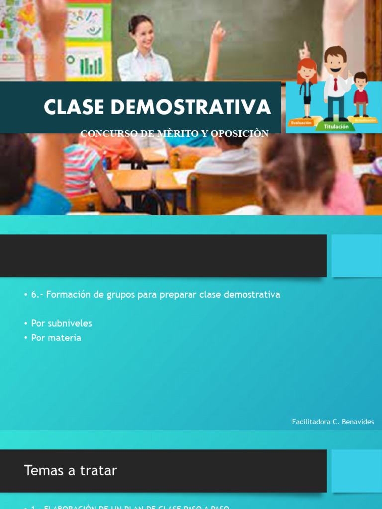 Clase Demostrativa Parte Dos | PDF | Plan de estudios | Enseñando