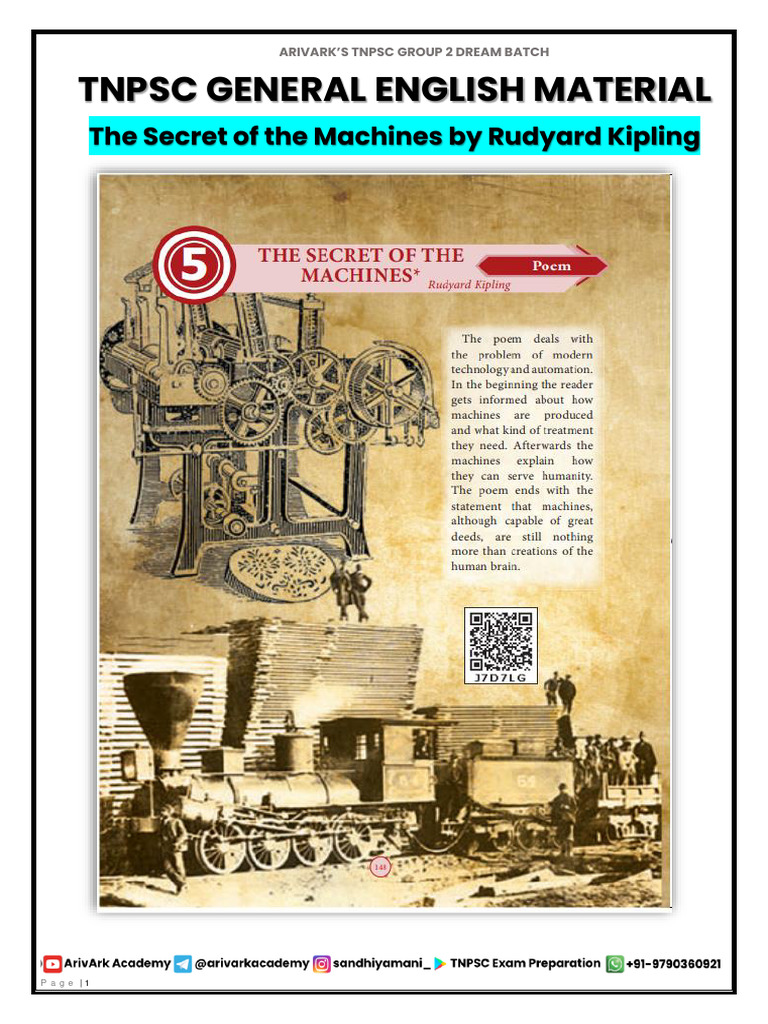 The Secret of the Machines POEM PDF