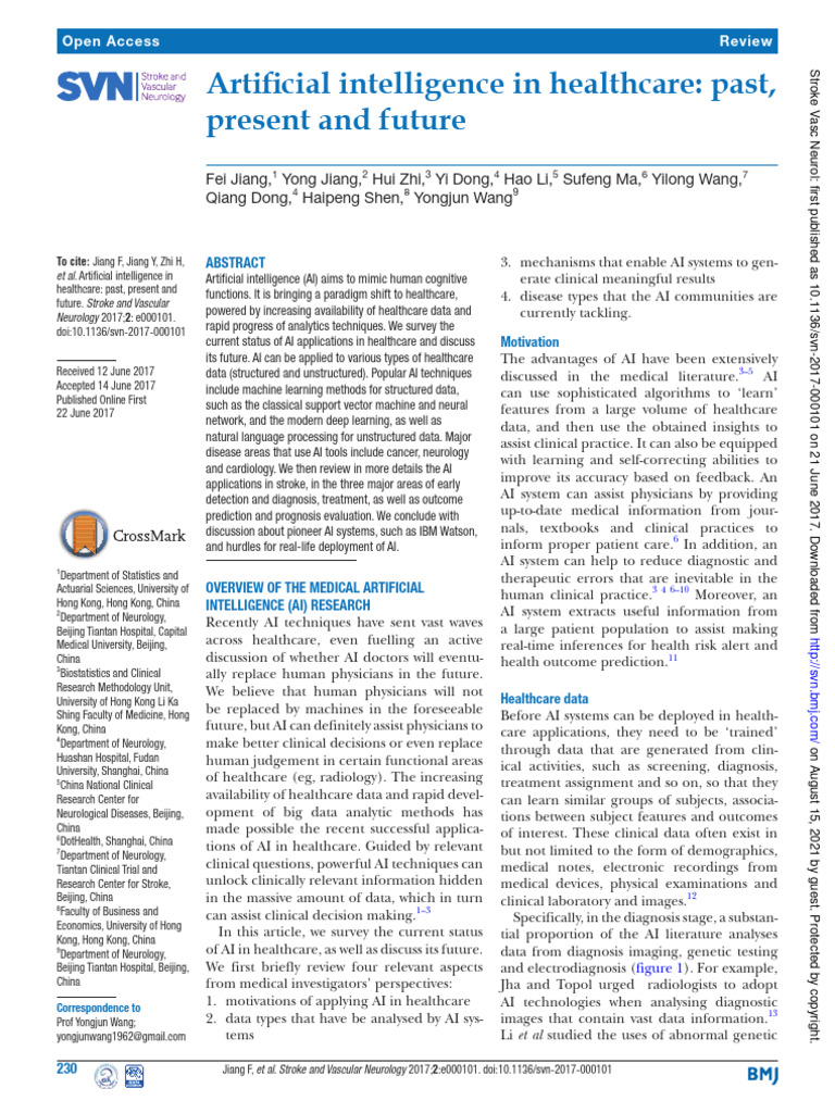 HISTORY OF ARTIFICIAL INTELLIGENCE IN MEDICINE PDF visual data 7