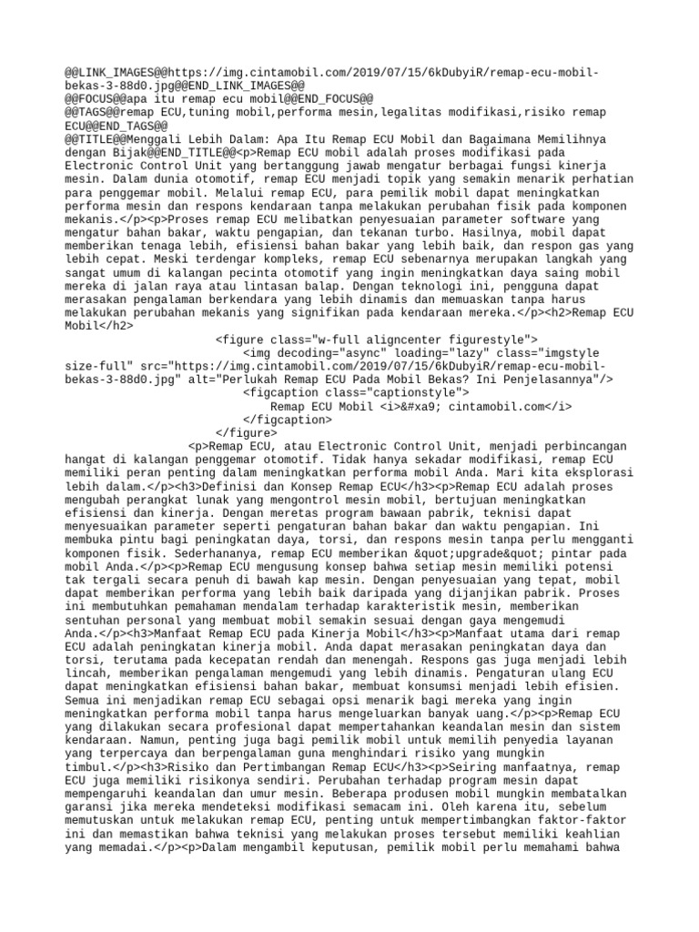 Apa Itu Remap Ecu Mobil Pdf