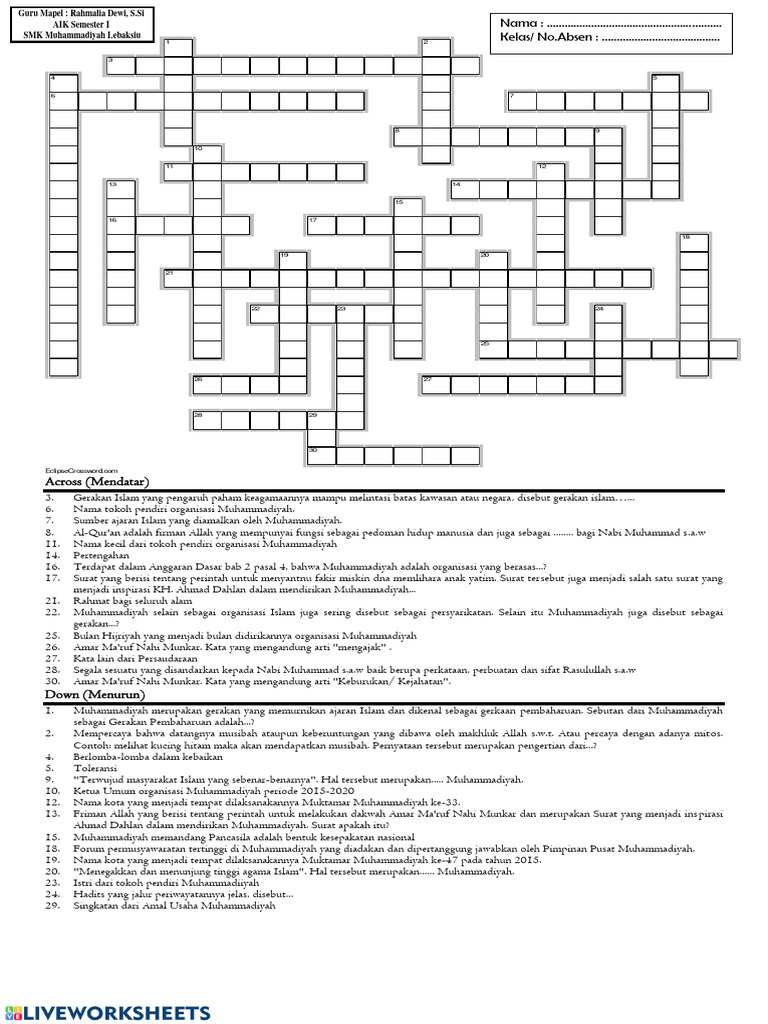 Teka Teki Silang Pdf