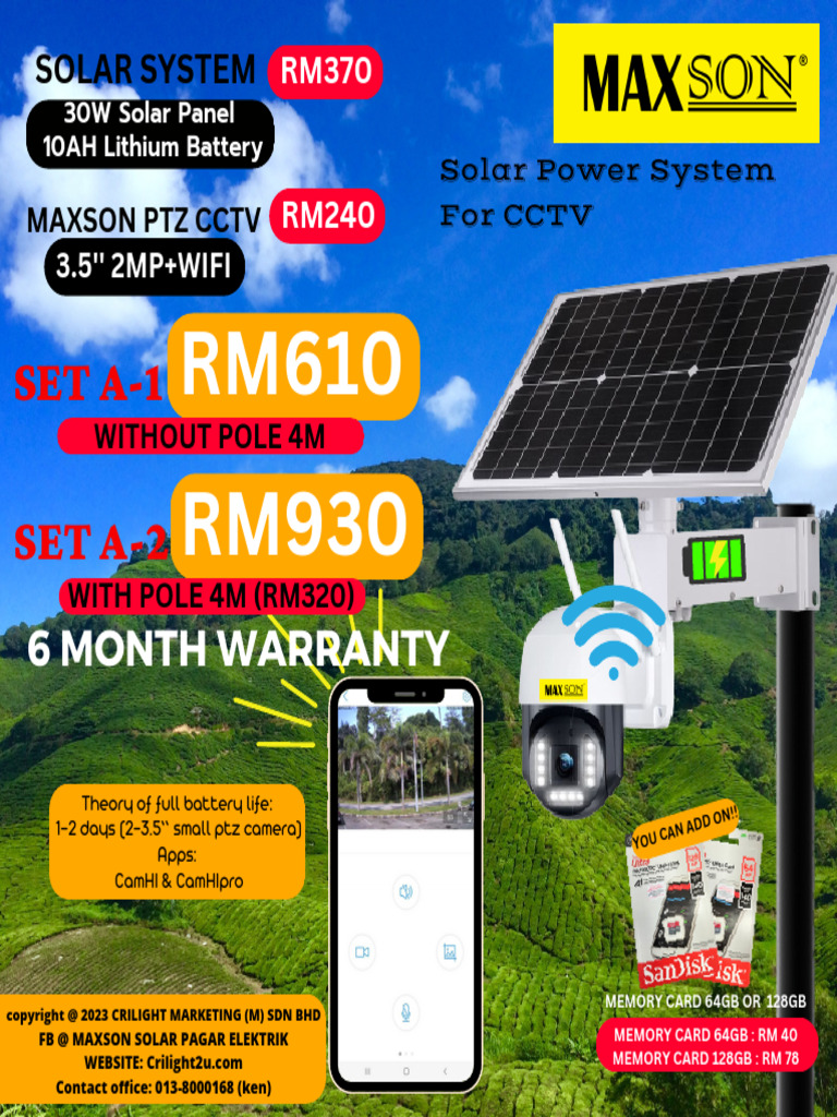 Solar MAXSON PTZ CCTV PGE 2025 PDF Solar Power Sustainable