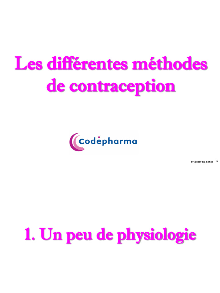 Méthodes de contraception expliquées | PDF | Contraception | Cycle ...