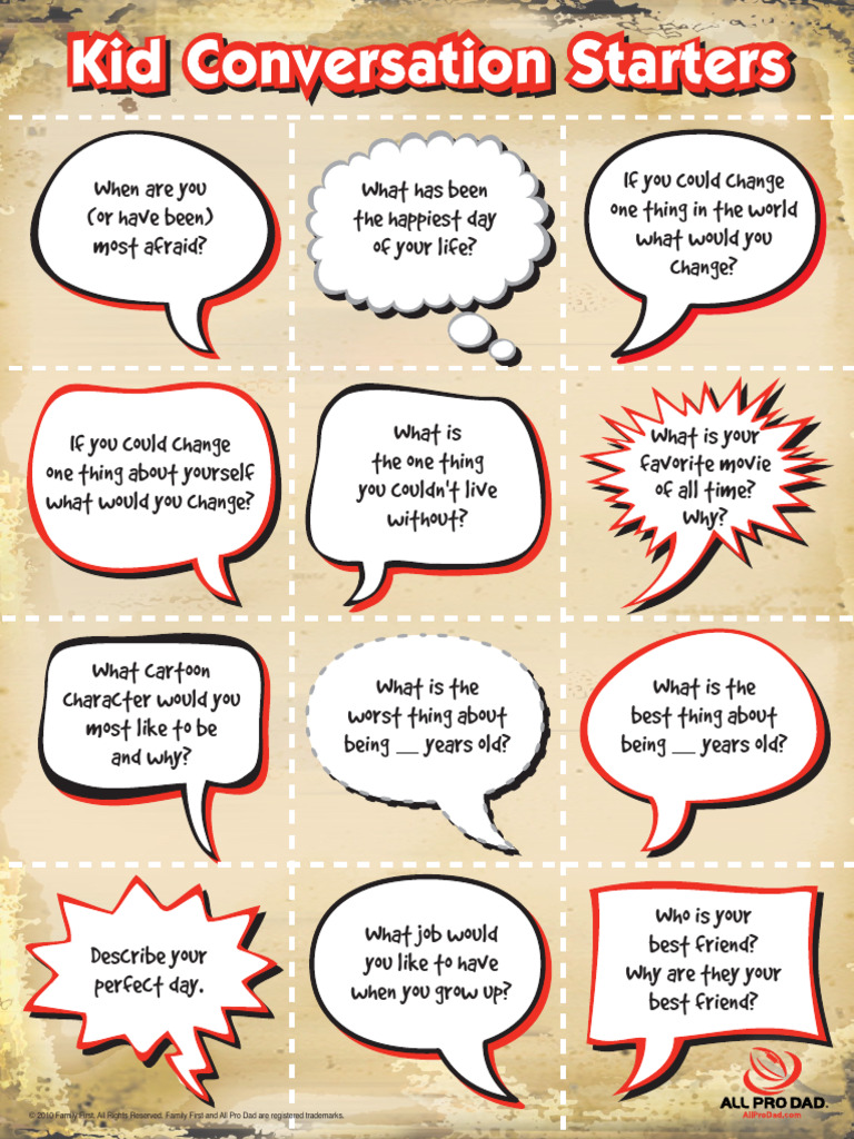 Engaging Questions for Kids | PDF