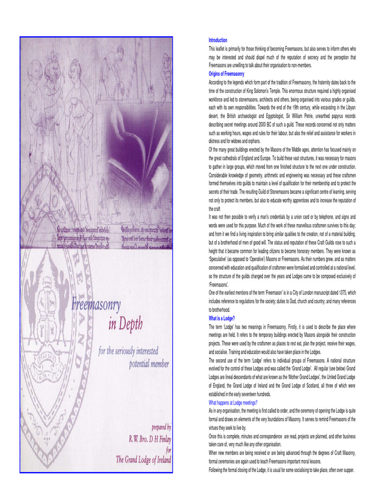 Free Masonry in Depth | PDF | Freemasonry | Masonic Lodge