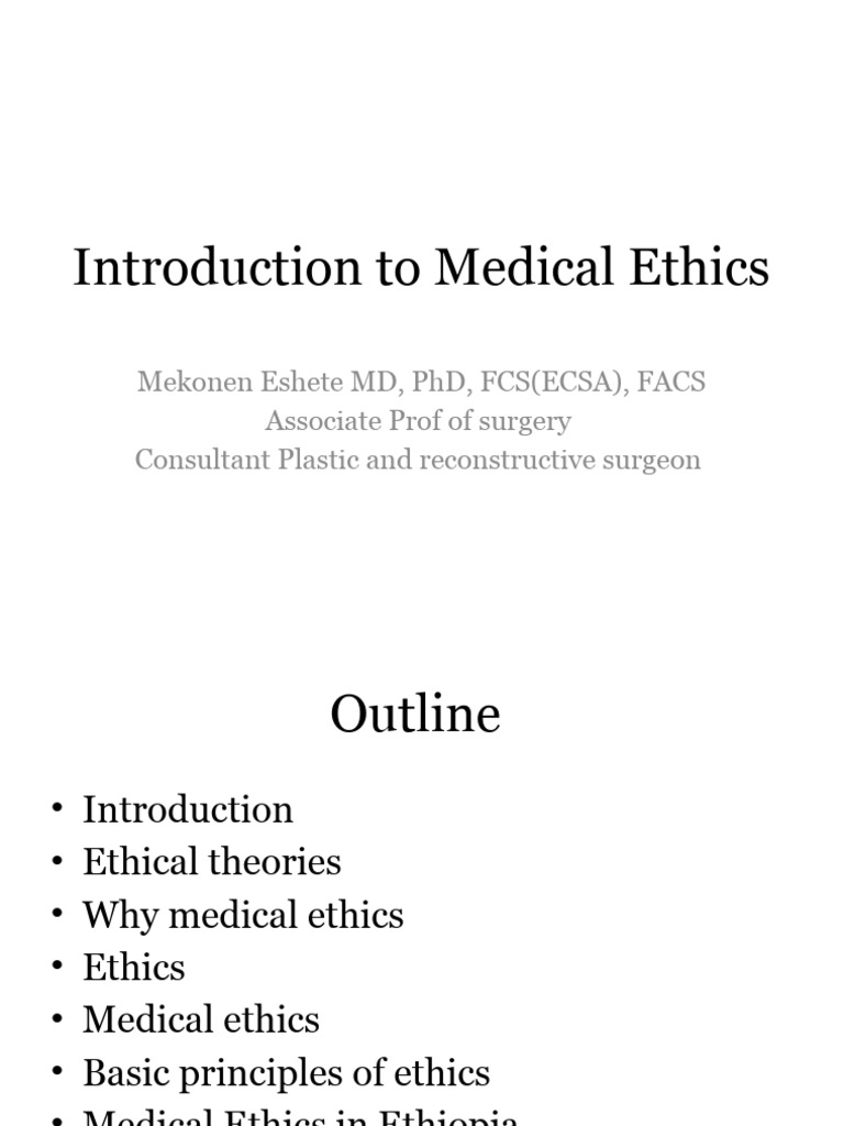 Overview of Medical Ethics Principles | PDF | Medical Ethics | Autonomy