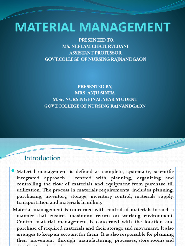Effective Material Management in Healthcare | PDF | Procurement | Inventory