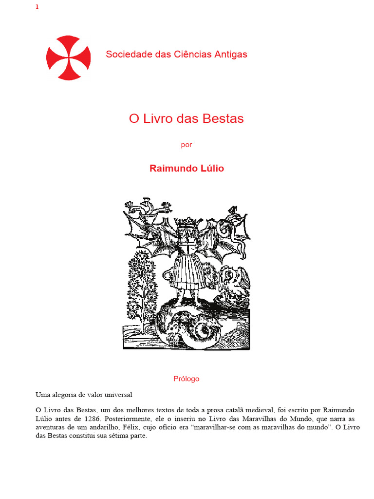 O Livro das Bestas de Raimundo Lúlio | PDF | Deus | Leão