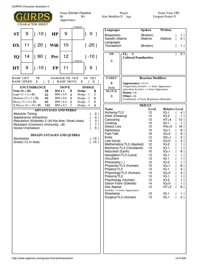 Faustus gurps pdf