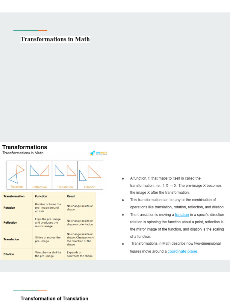 Understanding Transformations in Math | PDF | 2 D Computer Graphics | Shape