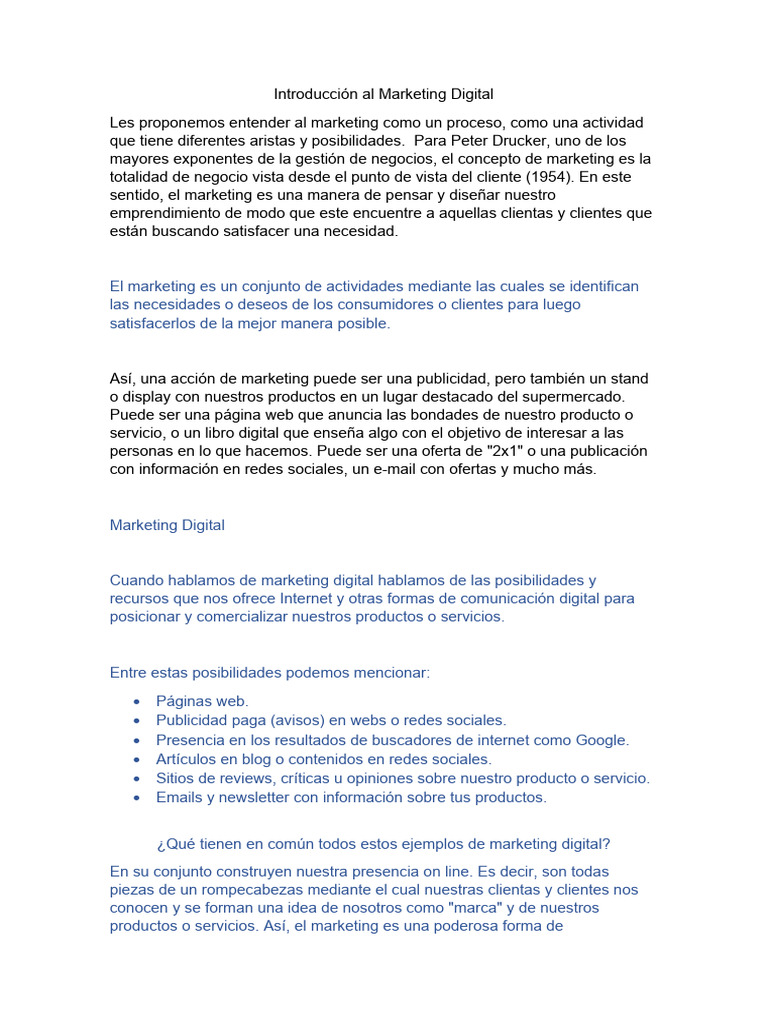 Introducción Al Marketing Digital 1 | PDF | Red mundial | Internet y web