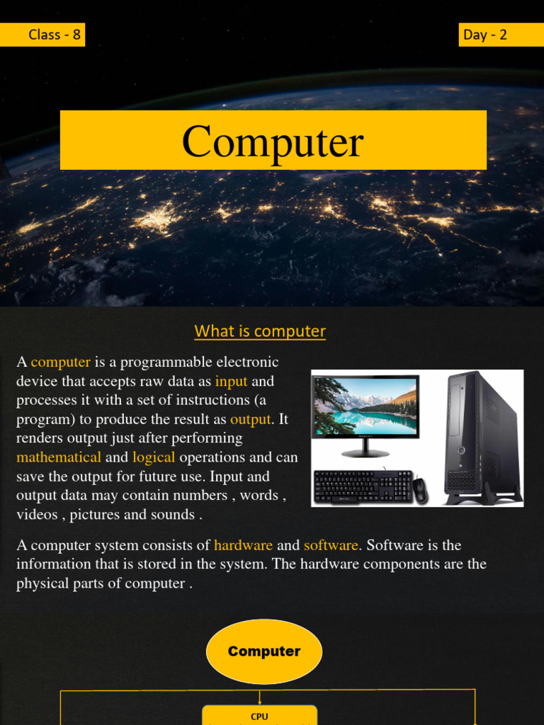 Understanding Computer Basics for Class 8 | PDF | Computer Data Storage ...