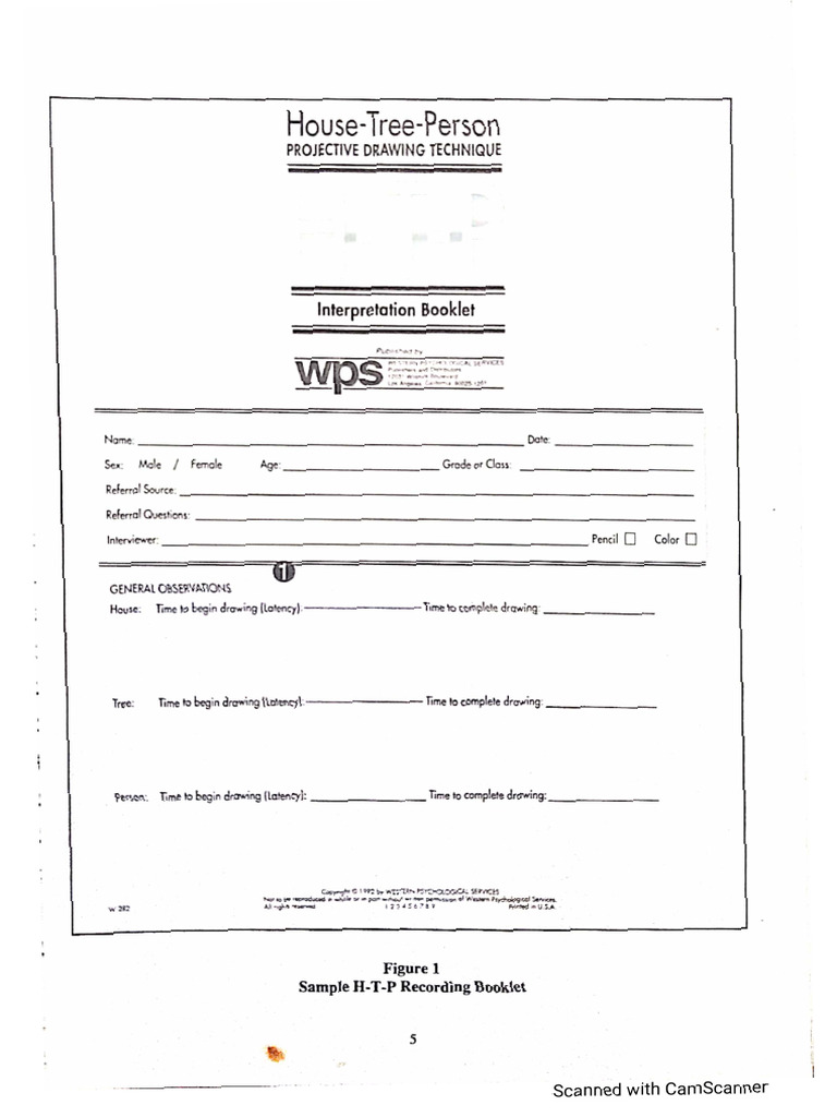 HTP Scoring Sheet [1-3] | PDF