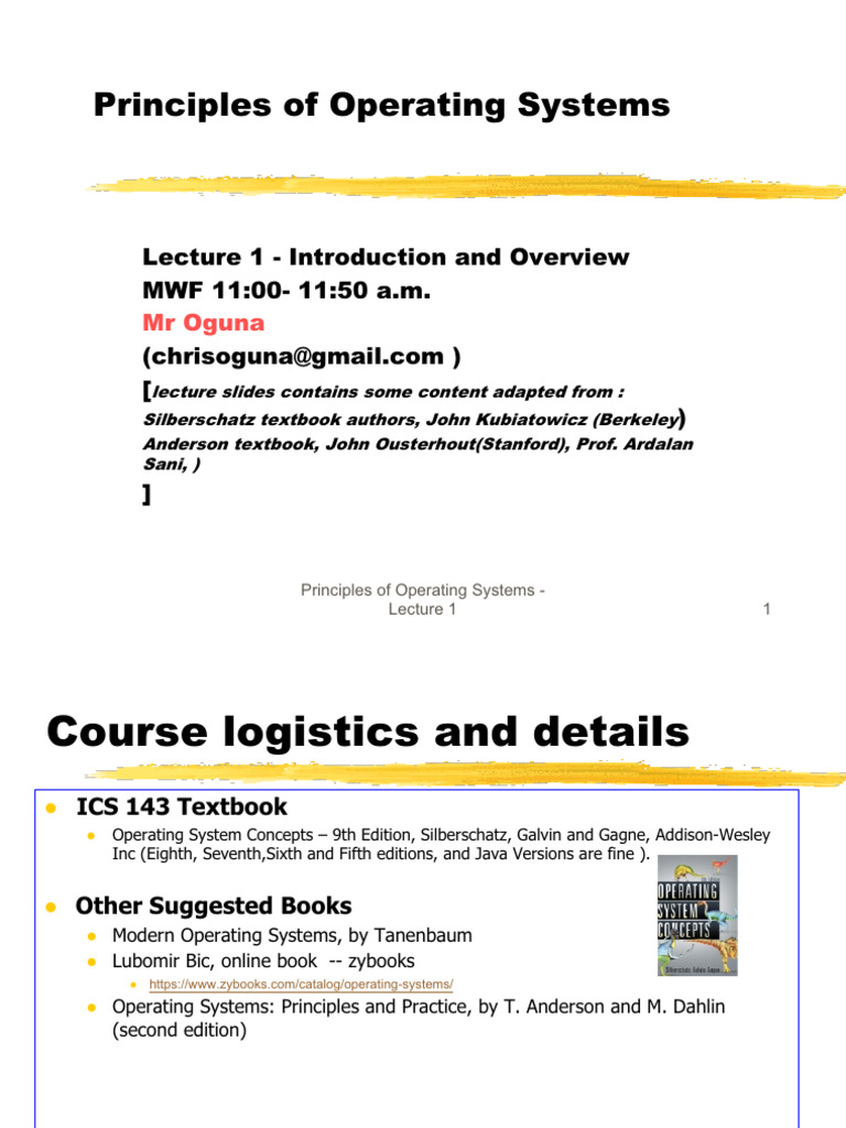 Oslectureset 1 R | PDF | Operating System | Programming
