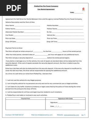 CAR RENTAL AGREEMENT